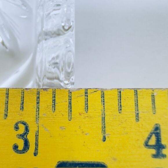 American Cut, Eleanor Butter Dish w/Handles Cut Pinwheel and Fan Blown Glass VTG - Picture 13 of 16